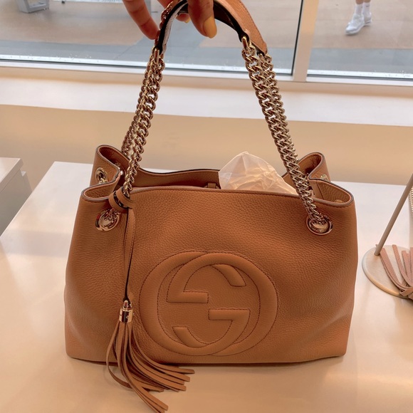 Authentic Gucci Soho Chain Tassel Shoulder Bag